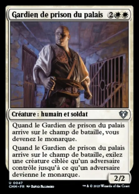 Gardien de prison du palais, carte Magic CMM 47 — extension Commander Masters
