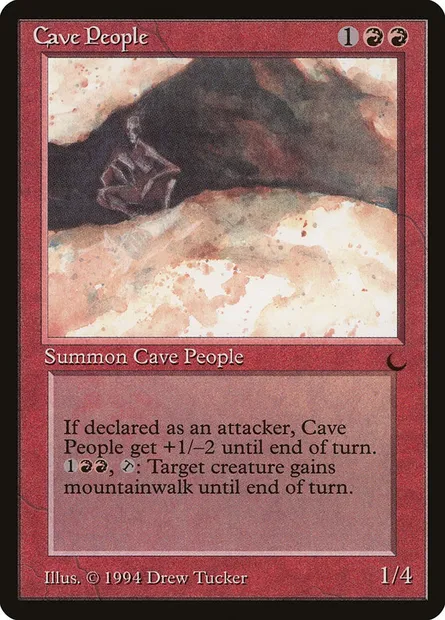 Peuple des cavernes, carte Magic DRK 60 — extension The Dark