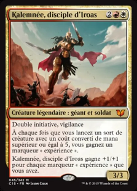 Kalemnée, disciple d'Iroas, carte Magic C15 45 — extension Commander 2015