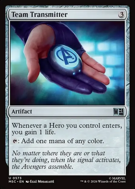 Team Transmitter, Magic card MSC 573 — Marvel Super Heroes Commander set