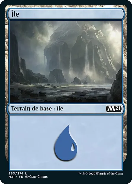 Île, carte Magic M21 263 — extension Core Set 2021