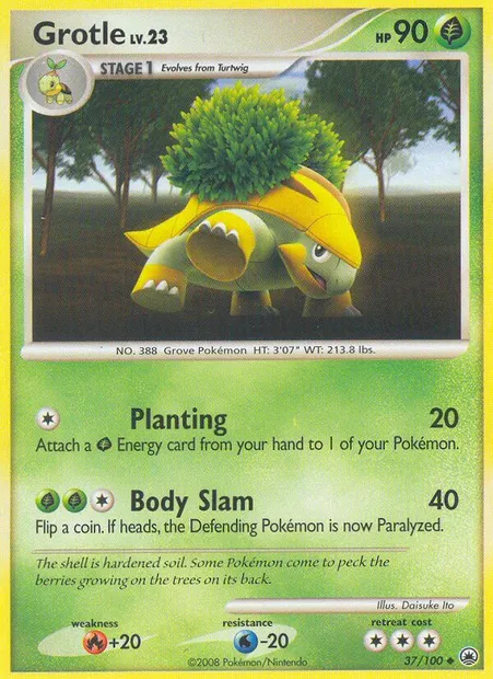 Grotle, Pokémon card MD 37 — Majestic Dawn set