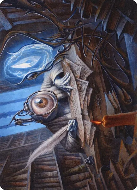 Unblinking Observer // Unblinking Observer, carte Magic AMID 31 — extension Midnight Hunt Art Series