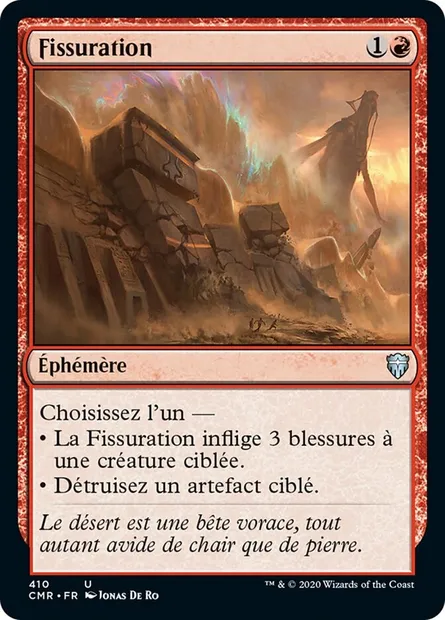 Fissuration, carte Magic CMR 410 — extension Commander Legends