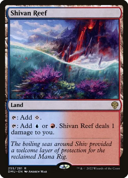 Shivan Reef, Magic card DMU 255 — Dominaria United set
