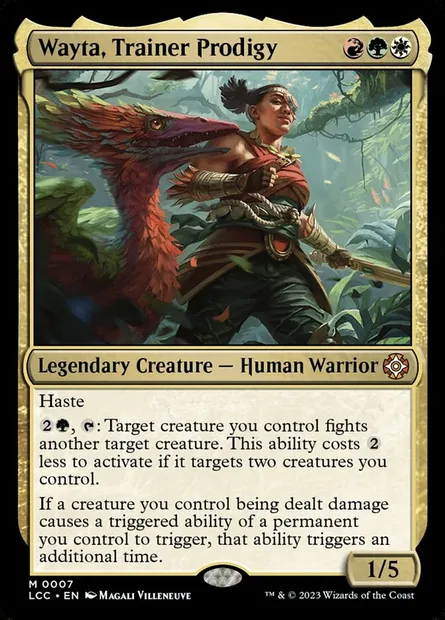 Wayta, Trainer Prodigy, Magic card LCC 7 — The Lost Caverns of Ixalan Commander set