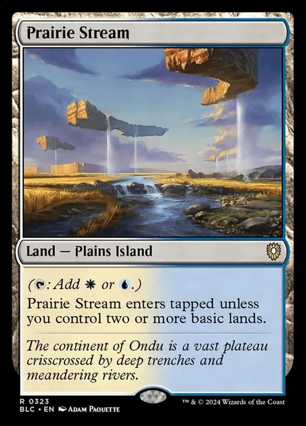 Prairie Stream, Magic card BLC 323 — Bloomburrow Commander set