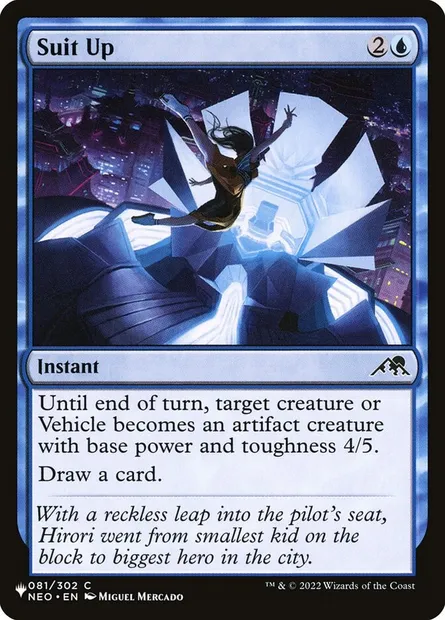 Suit Up, Magic card PLST NEO-81 — The List set