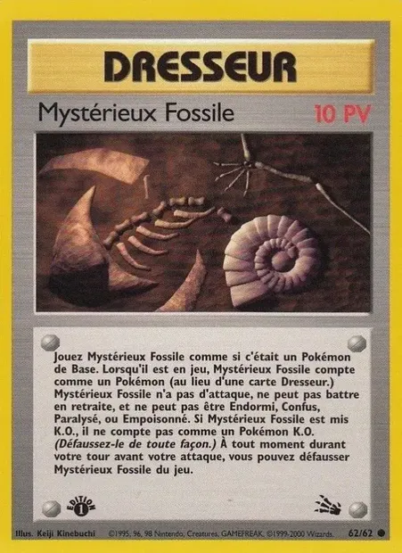 Mystérieux Fossile, carte Pokémon FO 62 — extension Fossile
