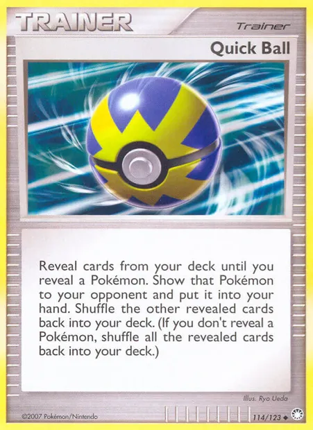 Quick Ball, Pokémon card MT 114 — Mysterious Treasures set