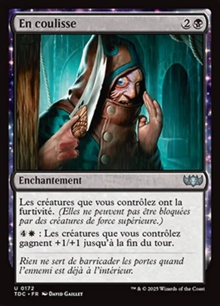 En coulisse, carte Magic TDC 172 — extension Tarkir: Dragonstorm Commander