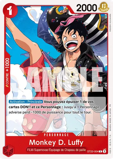 Monkey D. Luffy, carte One Piece ST23-004 — extension ROUGE Shanks