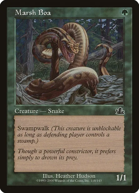 Boa des marécages, carte Magic PCY 118 — extension Prophétie