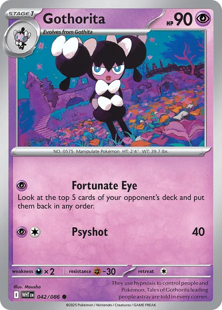 Gothorita, Pokémon card WHT 042 — White Flare set