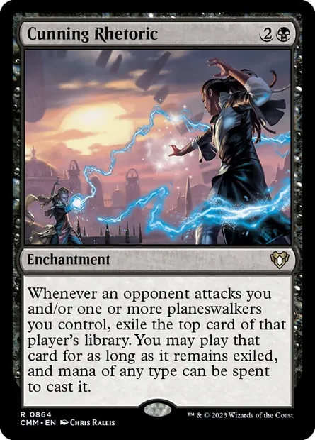 Cunning Rhetoric, Magic card CMM 864 — Commander Masters set