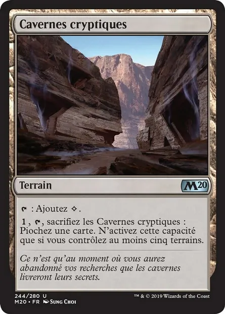 Cavernes cryptiques, carte Magic M20 244 — extension Core Set 2020
