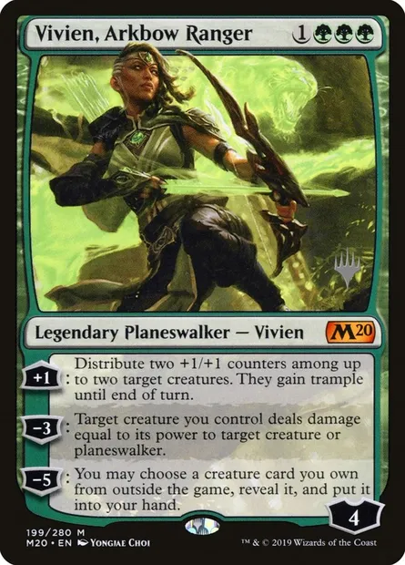 Vivien, Arkbow Ranger, Magic card PM20 199p — Core Set 2020 Promos set