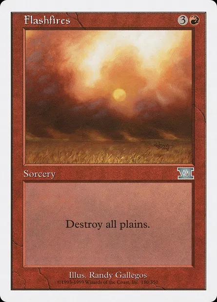 Flashfires, Magic card 6ED 180 — Classic Sixth Edition set