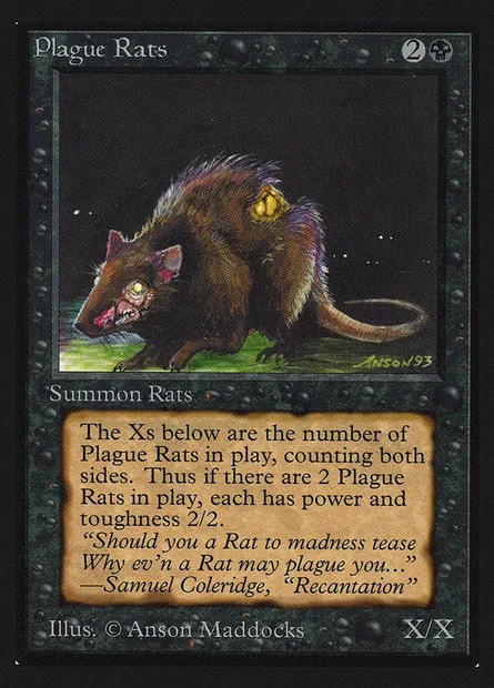 Plague Rats, Magic card CED 122 — Collectors' Edition set