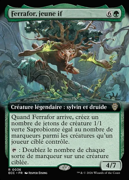Ferrafor, jeune if, carte Magic ECC 36 — extension Lorwyn Eclipsed Commander