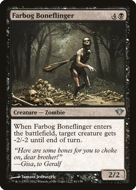 Farbog Boneflinger, Magic card DKA 61 — Dark Ascension set