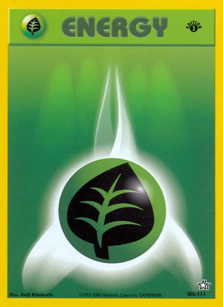 Grass Energy, Pokémon card NG 108 — Neo Genesis set