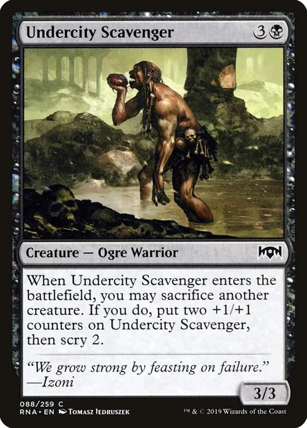 Undercity Scavenger, Magic card RNA 88 — Ravnica Allegiance set