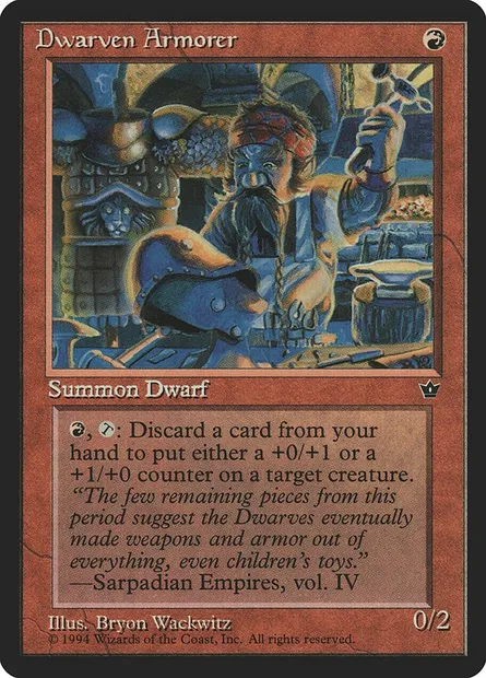 Dwarven Armorer, Magic card FEM 50 — Fallen Empires set