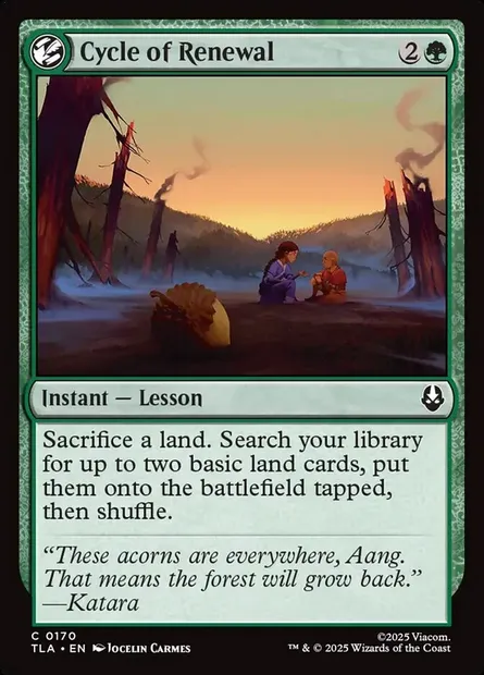 Cycle of Renewal, Magic card TLA 170 — Avatar: The Last Airbender set