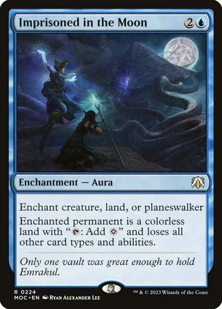 Imprisoned in the Moon, Magic card MOC 224 — March of the Machine Commander set