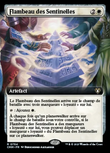 Flambeau des Sentinelles, carte Magic CMM 754 — extension Commander Masters