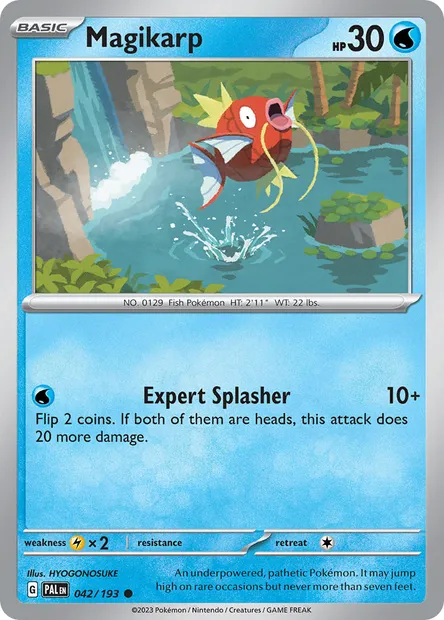 Magikarp, Pokémon card PAL 042 — Paldea Evolved set