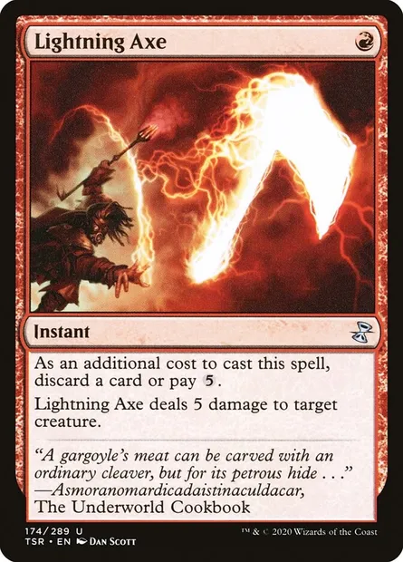 Lightning Axe, Magic card TSR 174 — Time Spiral Remastered set