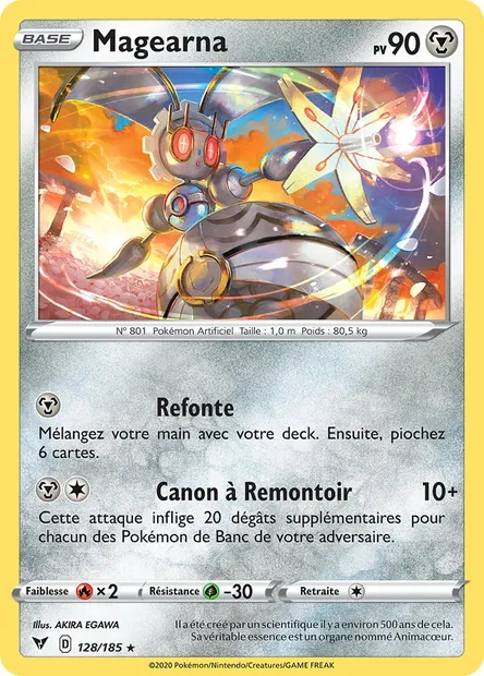 Magearna, carte Pokémon VIV 128 — extension Voltage Éclatant