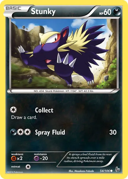 Stunky, Pokémon card FLF 54 — Flashfire set