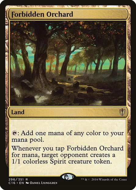 Forbidden Orchard, Magic card C16 296 — Commander 2016 set