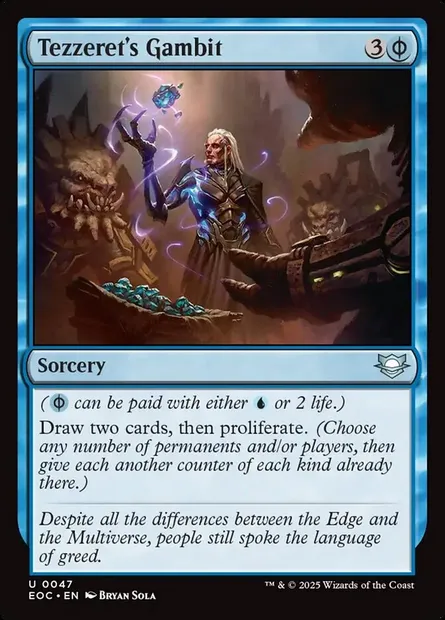 Tezzeret's Gambit, Magic card EOC 47 — Edge of Eternities Commander set