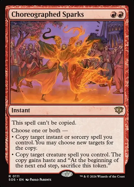Choreographed Sparks, Magic card SOS 111 — Secrets of Strixhaven set