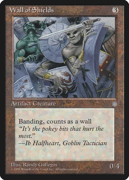Mur de boucliers, carte Magic ICE 347 — extension Ere Glaciaire