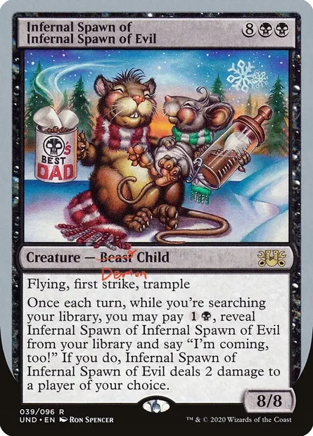 Infernal Spawn of Infernal Spawn of Evil, Magic card UND 39 — Unsanctioned set