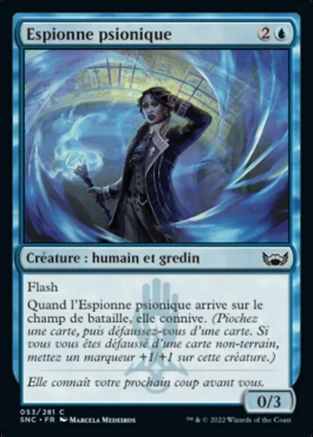 Espionne psionique, carte Magic SNC 53 — extension Les rues de la Nouvelle-Capenna