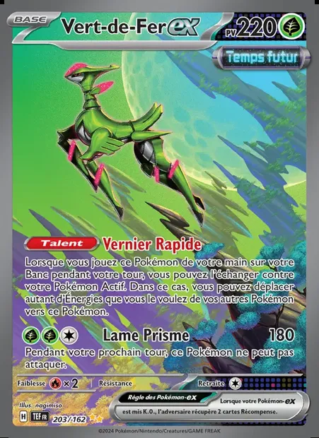 Vert-de-Fer-ex, carte Pokémon TEF 203 — extension Forces Temporelles