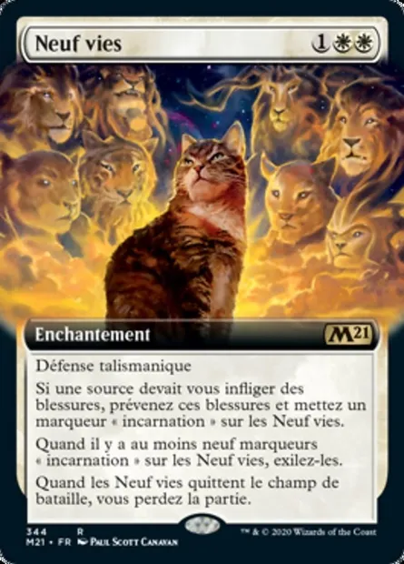 Neuf vies, carte Magic M21 344 — extension Core Set 2021