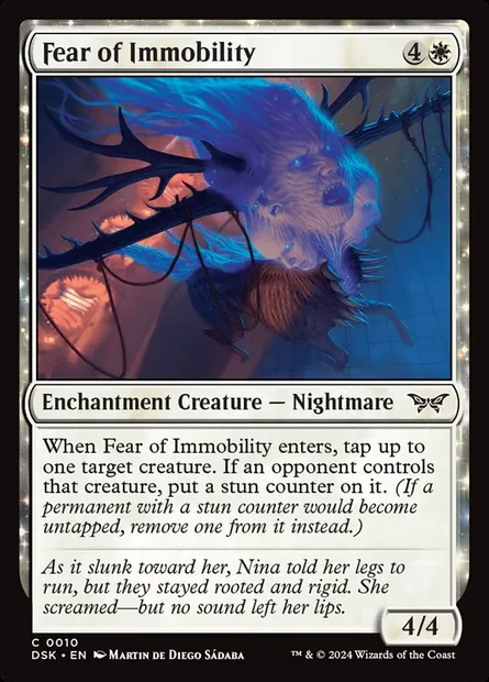 Fear of Immobility, Magic card DSK 10 — Duskmourn: House of Horror set