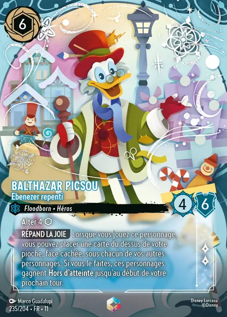 Balthazar Picsou - Ebenezer repenti, carte Disney Lorcana CH11-235 — extension Givresort