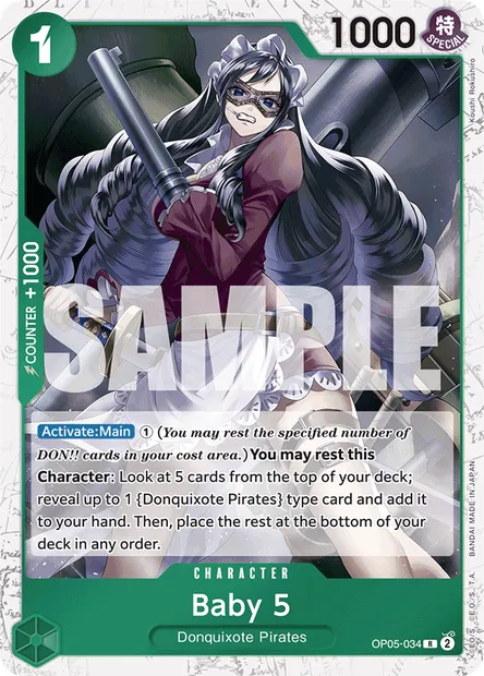 Baby 5, One Piece card OP05-034 — AWAKENING OF THE NEW ERA set