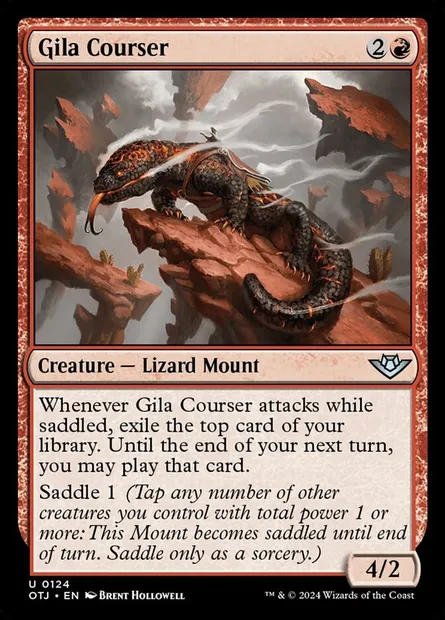 Gila Courser, Magic card OTJ 124 — Outlaws of Thunder Junction set