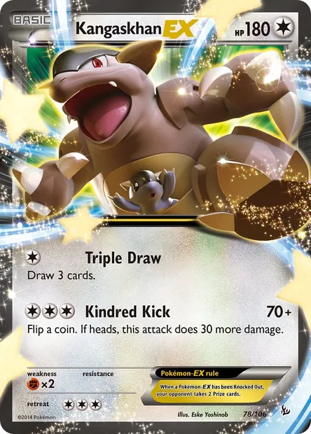 Kangaskhan EX, Pokémon card FLF 78 — Flashfire set