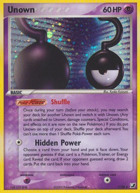 Zarbi, carte Pokémon EXU %3F — extension EX Forces Cachées Collection Zarbi