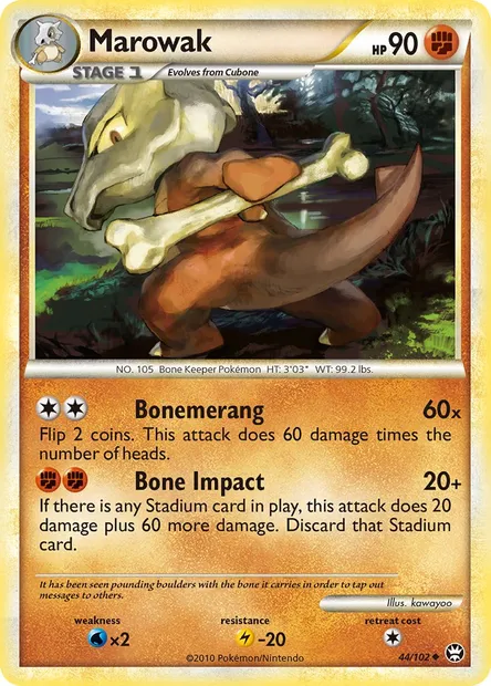 Marowak, Pokémon card TM 44 — Triumphant set